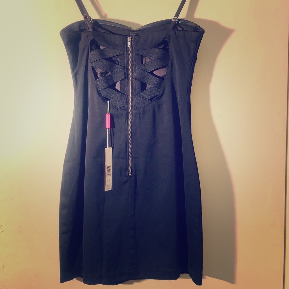Walter Baker Black Corset Dress